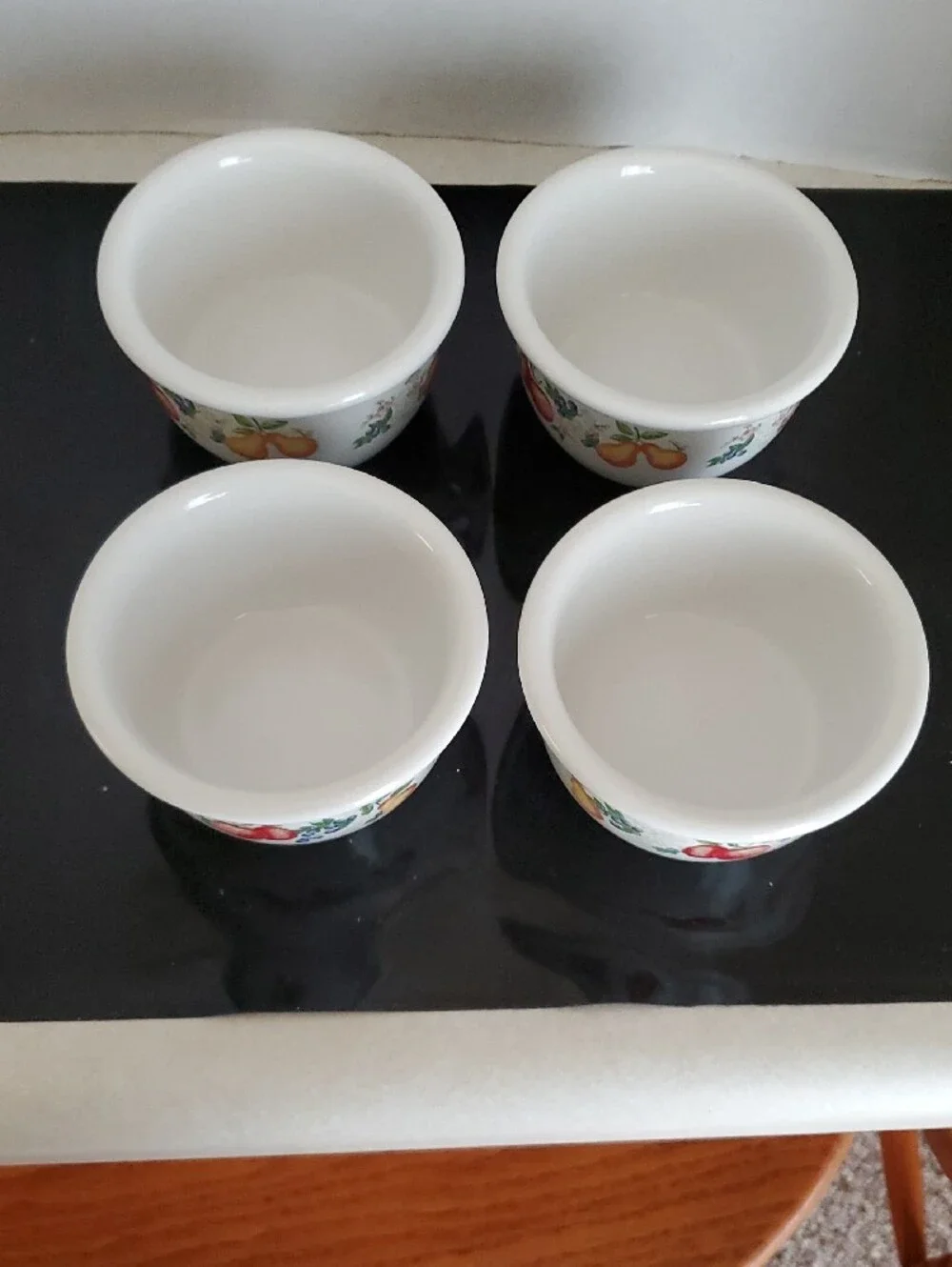 Vintage Corelle Ramekins - Fruit Pattern - Set of 4